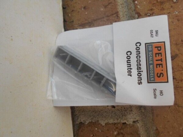 Pete's 3d Printed HO Scale Concessions Counter Kit #147 - Image 3