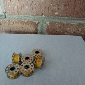 #1072 M&B HO Scale Real Yellow  Wire With Metal Spools (6 Per Pack)