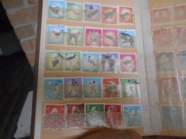 Used World wide Stamp Lot Of Older Stamps With Brown Book - Image 3