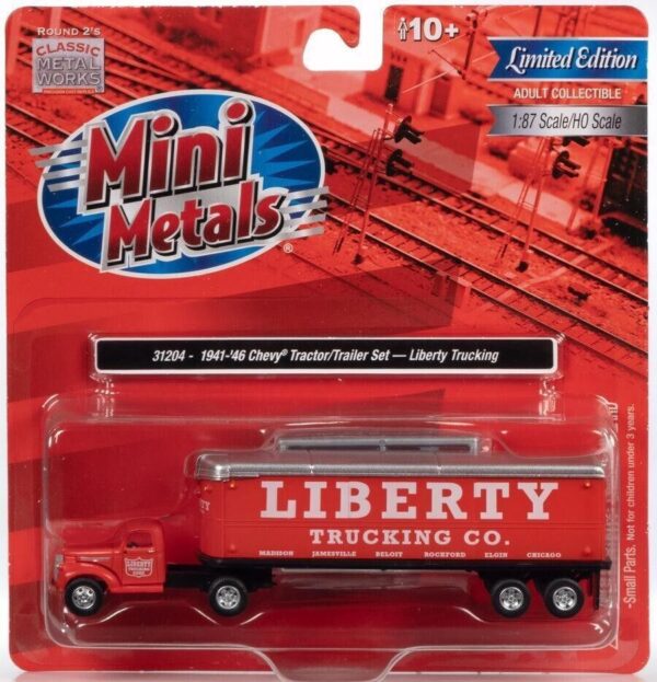 Classic Metal Works HO/187 #31204-1941-46 Chevrolet Truck & Trailer Set Liberty - Image 4