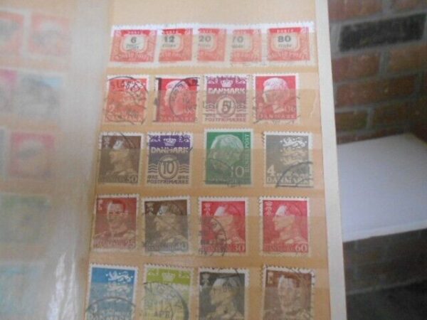 Used World wide Stamp Lot Of Older Stamps With Brown Book - Image 4