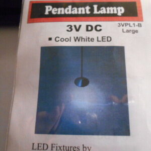 HO Scale Accessories Working Pendant LED Lamp Large Cool White #3V-PL1-B