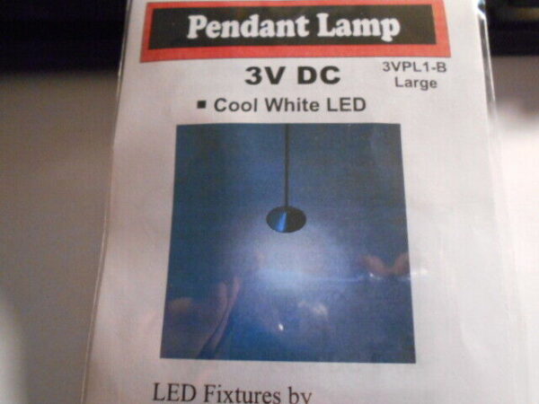 HO Scale Accessories Working Pendant LED Lamp Large Cool White #3V-PL1-B