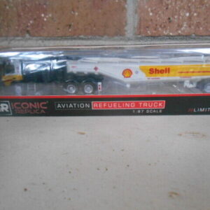 Iconic Replica 1:87 Volvo FM500 w/ Aviation Fueling Tanker: Shell Aviation #0108