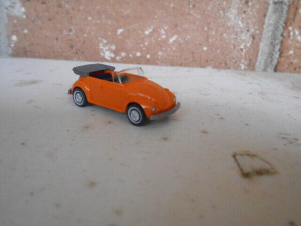 Wiking HO Scale VW  Kafer Cabriolet Orange  #8020214 - Image 3