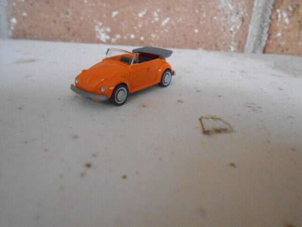 Wiking HO Scale VW  Kafer Cabriolet Orange  #8020214 - Image 4