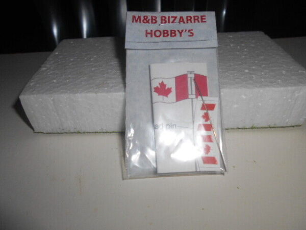 N Scale Accessories Canadian Flag With Post  #1113