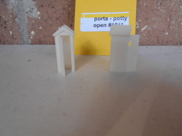 #1011 M&B HO Scale Accessories 2 Per Pack Old Wooded Porta-Potty Doors Open - Image 3