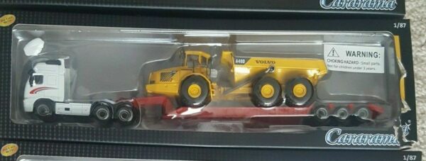 Cararrma HO Scale Volvo FH 12 Lowboy Trailers With Articulated Hauler #185-003 - Image 5