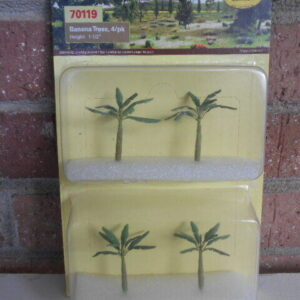 MP Scenery Products Item  #70119 HO Scale Banana Trees 4/pk Height 1-1/2"