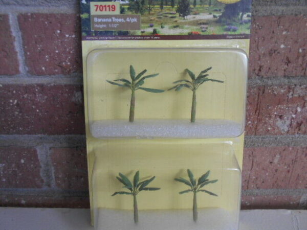 MP Scenery Products Item  #70119 HO Scale Banana Trees 4/pk Height 1-1/2" - Image 2