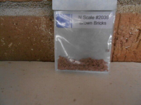 #2039 N Scale Brown Bricks (300) Piece Per Pack