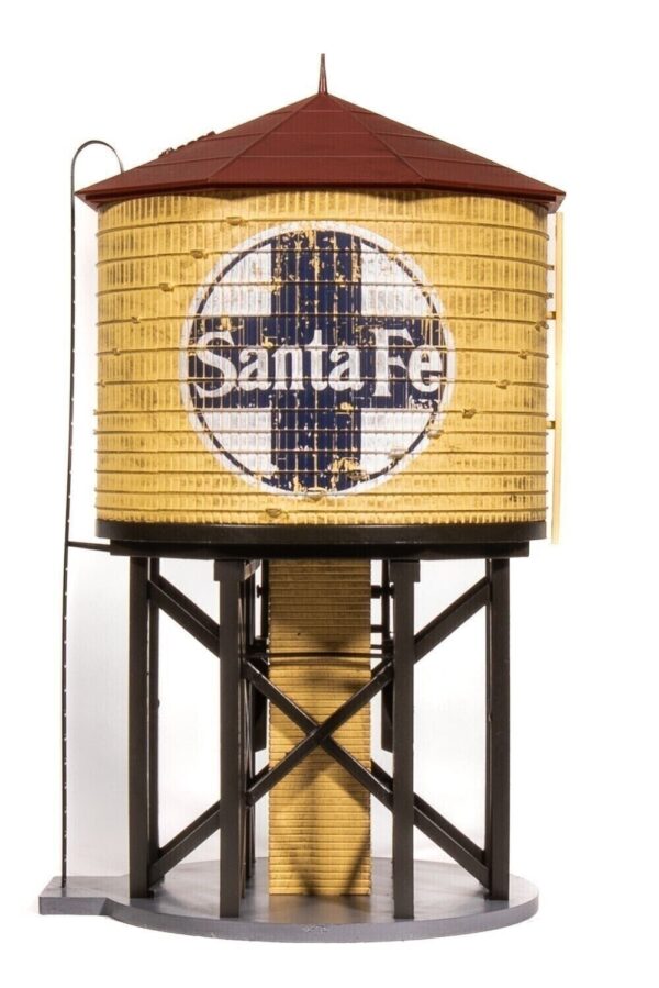 BWL #7914 HO Scale Operating Water Tower W/sd ATSF/Santa Fe Weathered
