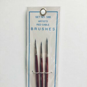 Accessories, 58B---3 Pc Atlas Detail Red Sable Brusher