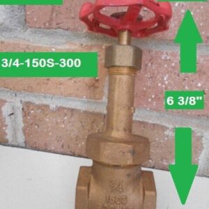 3/4" Gate Valve Brass 150 Steam 300 WOG Female NPT KITZ No. 42T