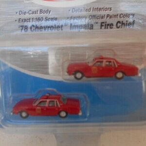 Classic Metal Works '78 CHEVY IMPALA *FIRE CHIEF* CMS#50247 (SET OF 2 Red #50247
