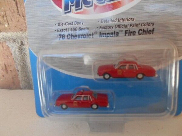 Classic Metal Works '78 CHEVY IMPALA *FIRE CHIEF* CMS#50247 (SET OF 2 Red #50247 - Image 3