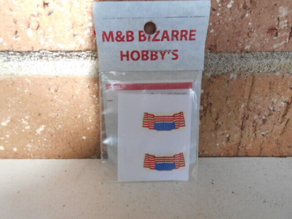N Scale M&B Bizarre Accessories American Flag's 2 Pack #2100