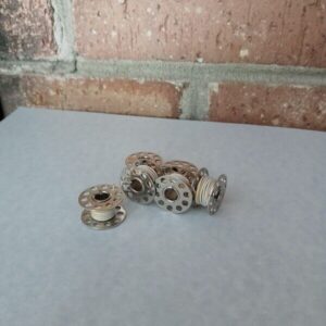 #1061 M&B HO Scale White & Tan Real Wire With Metal Spools (6 Per Pack)