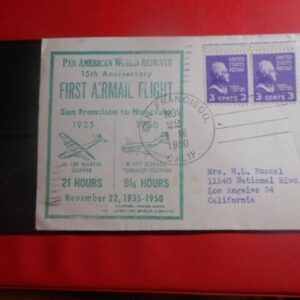 Pan American World Airlines Frist Air Mail Flight from San Francisco To Honolulu