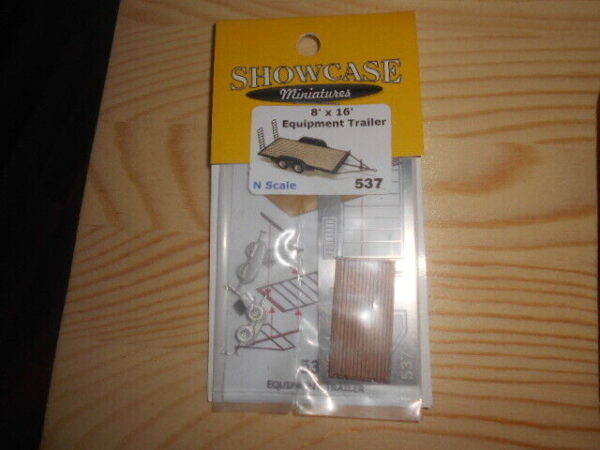 Showcase Miniatures N Scale 8' X 16' Equipment Trailer Kit  #537