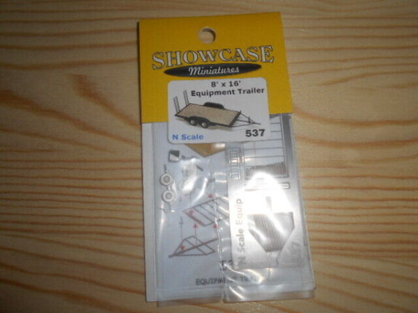 Showcase Miniatures N Scale 8' X 16' Equipment Trailer Kit  #537 - Image 2