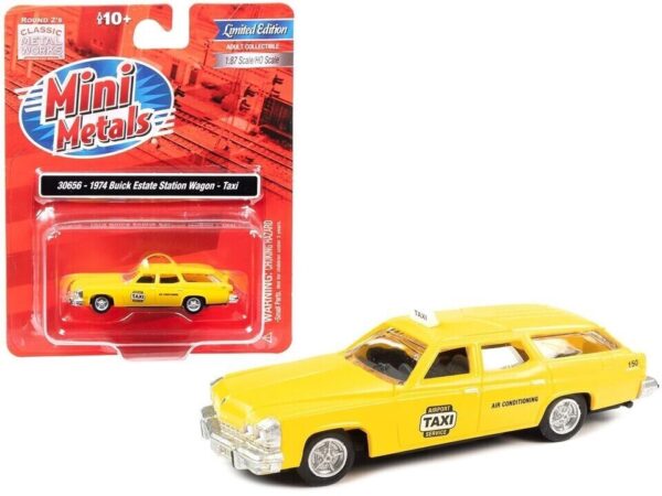 Classic Metal Works #30656 HO Scale 1974 Buick Estate Station Wagon Taxi Yellow
