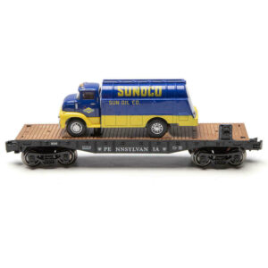 Menard O Scale  #8318 Pennsylvania Flatcar with 1956 Sunoco Fuel Truck