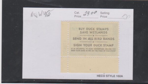 US Stamp Scott #RW-45  Mint F-FV N-Hinged 1980 Green Winged Teal Duck Stamps - Image 2