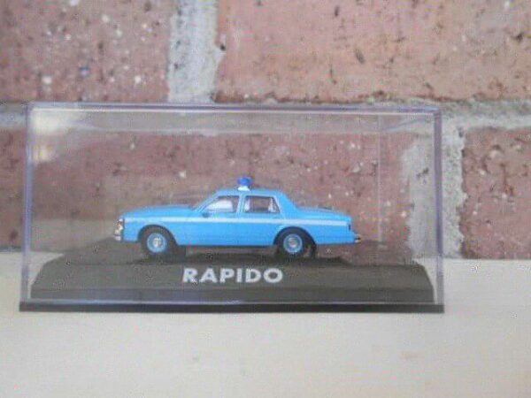 Rapido HO Scale Chevrolet Impala Sedan: Unmarked POLICE  (BLUE/White) #800009