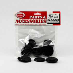 Guillow's 1 1/2" Plastic Half Wheels Black #114