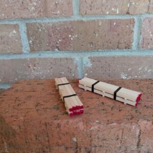 #3004 M&B N Scale Accessories Real Wood Load Red (2 Per Pack)