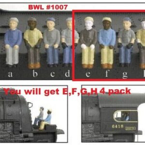 BWL #1007 Broadway Limited HO Scale Figures Enginreer & Fireman (Pack of 4)