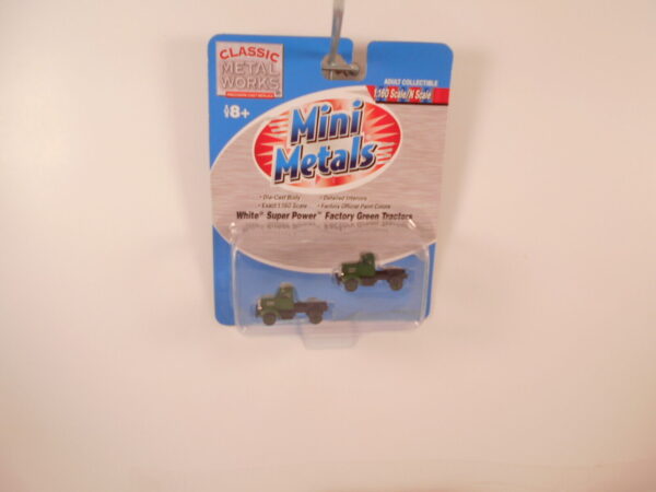 Classic Metal Works #51138 White Super Power Factory Green Tractors Uncoded - Image 3