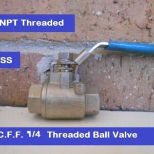 3/4" Female Threaded Ball Valve Stainless Steel 316 Full Port 2000 WOG w. Lock