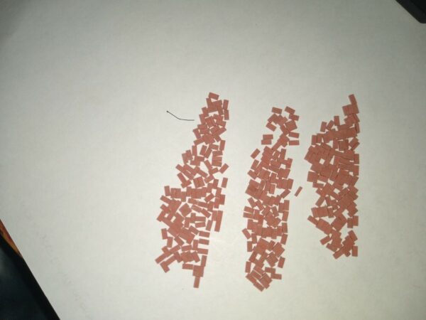 #8001 M&B N Scale Accessories Dark Red Bricks 300+ Per Pack - Image 2
