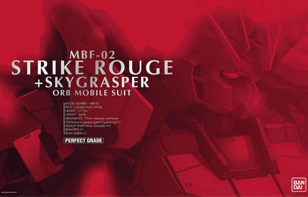 Bandai #138257 PG Strike Rouge + Skygrasper Gundam Seed Bandai Model Kit - Image 3