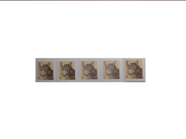 USA - 2012 Bobcat Stamps MNH Coil Strip of 5 Stamps - #4672