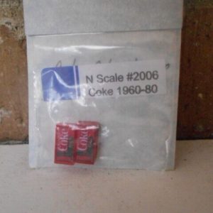 #2006 N Scale Accessories 1960-80 Coke Machines (2 Per Pack)