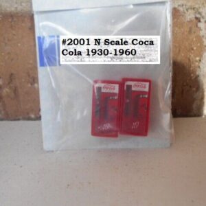 #2001 N Scale Accessories 1930-50 Coke Cola Machines  (2 Per Pack)