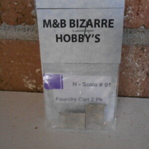 M&B Bizarre N Scale Accessories 2 Per Pack Foundry Carts #1010
