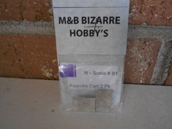 M&B Bizarre N Scale Accessories 2 Per Pack Foundry Carts #1010