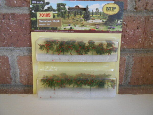 MP Scenery Products Item  #70105 HO ScaleTomatoes Trees 16/pk Height 3/4"