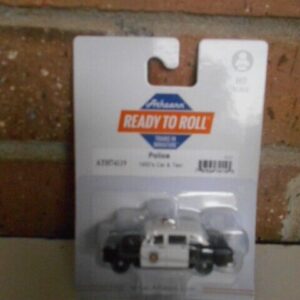 Athearn 1950' Police Car White & Black HO Scale #74119