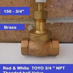 Red White Toyo 3/4" 150 S Bronze/Brass Gate Valve