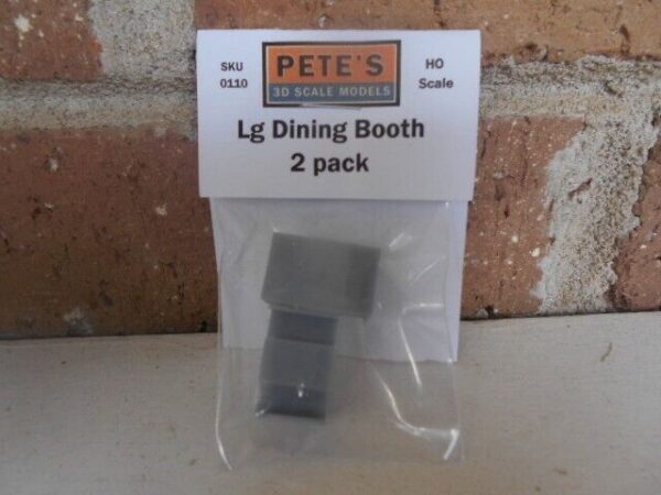 Pete's 3d HO Scale Small Dining Booth 3 per pack  #109
