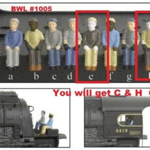 BWL #1005 Broadway Limited HO Scale Figures Enginreer & Fireman (Pack of 2)