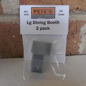 Pete's 3d HO Scale    Large Dining Booth 2 per pack  #110