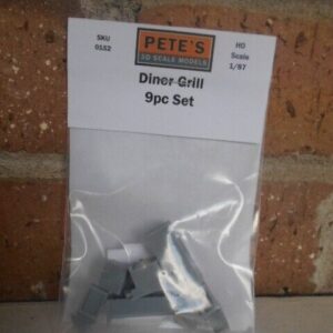 Pete's 3d HO Scale Restarant Counter Set 9 pc pack  #151