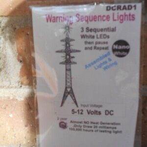 All Scale Acces 5-12 Volts DC Input Voltage White Warning Sequence Lights #1109